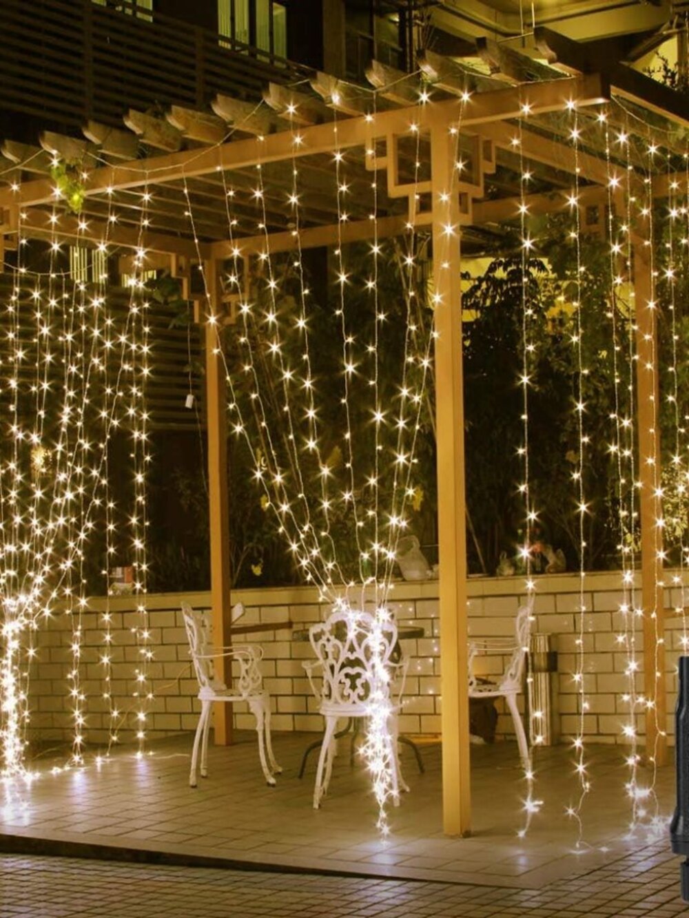 Lighting EVER 594 LED Curtain Lights, 20×10 ft Plug in Hanging Fairy Lights